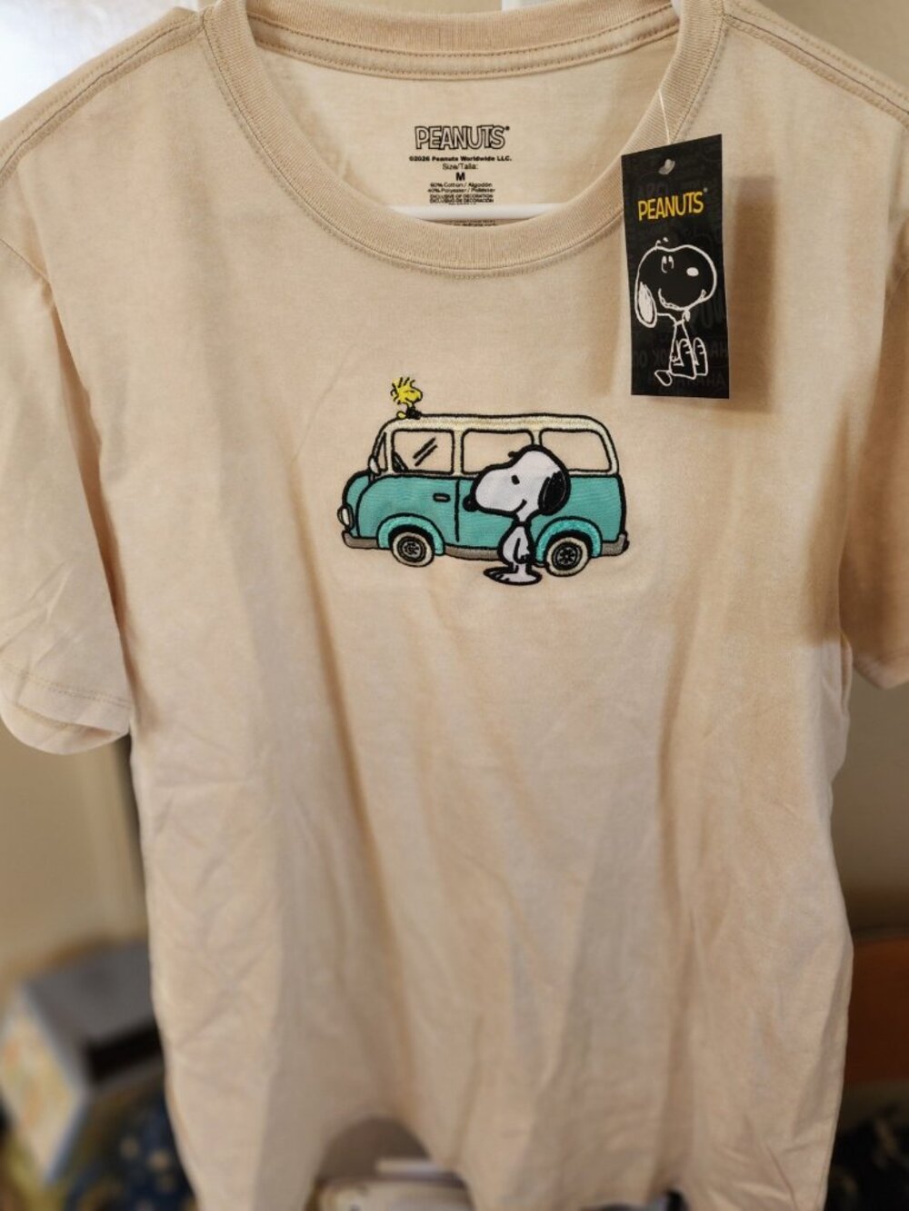 Peanuts Snoopy Woodstock Men's Small Brand NEW with Tags VW Van Life NWT